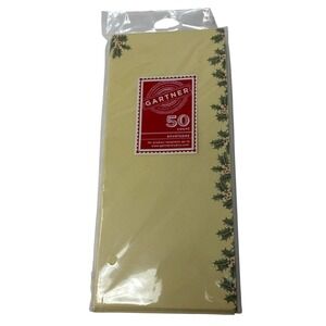 Gartner Studios Ivory Holly Berry Christmas Envelopes 50 Count Holiday NEW